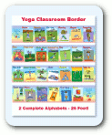 Classroom Border Yoga Poster for Kids by Addriya