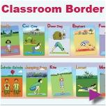 Addriya Classroom Border Yoga Chart ABC at playtimeyoga.com