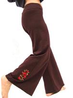 "Embroidered Stretch" Pants, Assorted Colors 90% Organic Cotton 10% Spandex by Tdama