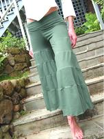 Tiered Gauchos, Assorted Colors, Organic Cotton/soy/spandex by Tdama.com