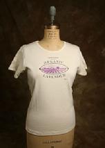 Organic Cotton Tee, "Lavender", Natural