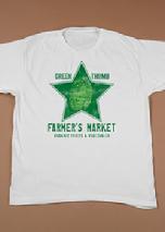 Green Thumb, Farmer's Market Organic cotton T-shirt, Short Sleeve,  Made in USA by Green 3 Apparel