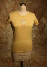 Organic Cotton Tee, "Uncommon Chick", Goldenrod