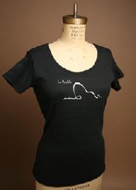 Be Flexible, Yoga Organic Cotton Tee, Short Sleeve, Black and Blue by Green 3 Apparel