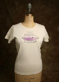 Organic Cotton Tee, "Lavender", Natural