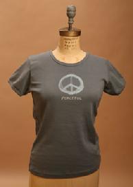 "Peaceful", Short & Long sleeve, Cement, 100% Organic Cotton Clothing