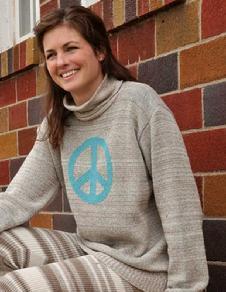 Green 3 Apparel Recycled Sweater  -  Smoke and green peace design