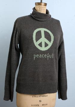 Green 3 Apparel Recycled Sweater  -  Smoke and green peace design