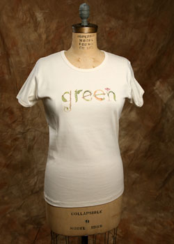 Organic Cotton Tee "Green Pea" Natural