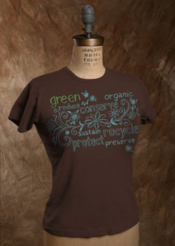 Organic Cotton Tee "Green Words"