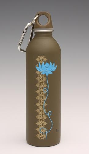 Lotus on chocolate - water bottle from EarthLust