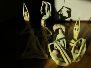 Hatha Yoga Statues  -  yoga postures, yoga sculptures, pastel colors yoga figurines