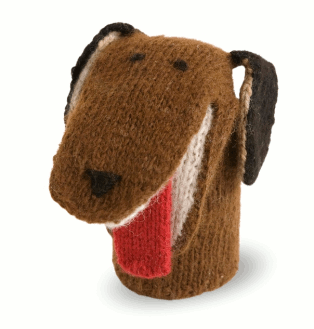 Hand Puppet Alpaca Organic Wool from Peru DOG