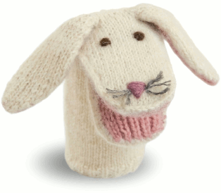 Hand Puppet Alpaca Organic Wool from Peru RABBIT